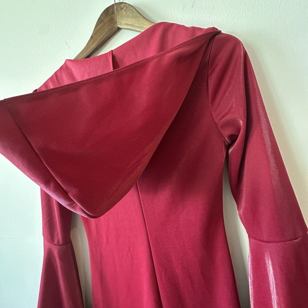 California Costumes Crimson Robe Hooded Dress Gown Medium S Halloween Sorceress - Picture 9 of 12